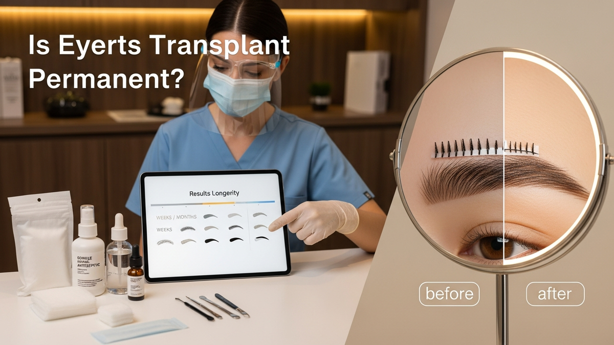 Eyebrow transplant results and natural eyebrow design concept for the question “is eyebrow transplant permanent”