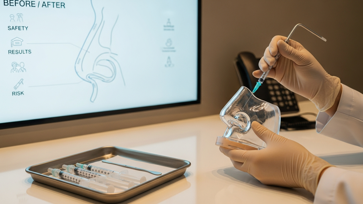 Liquid rhinoplasty treatment planning for natural nose contouring in a Los Angeles facial plastic surgery setting