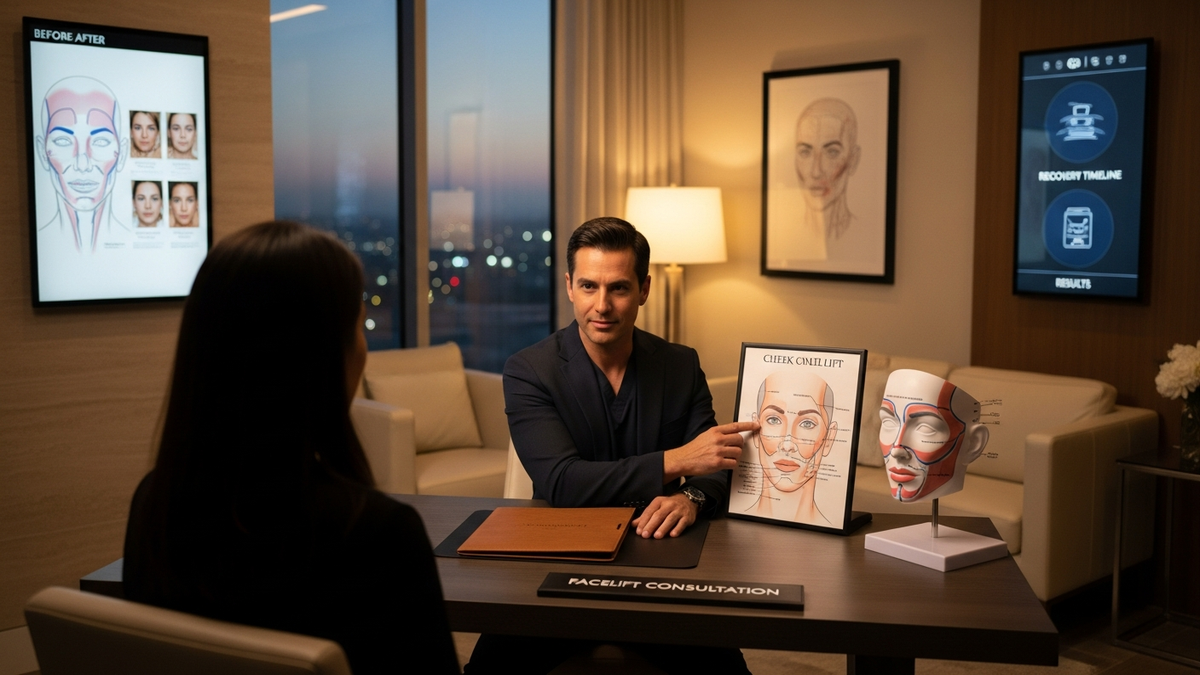 Facelift in Los Angeles: patient consultation and natural-looking facial rejuvenation planning