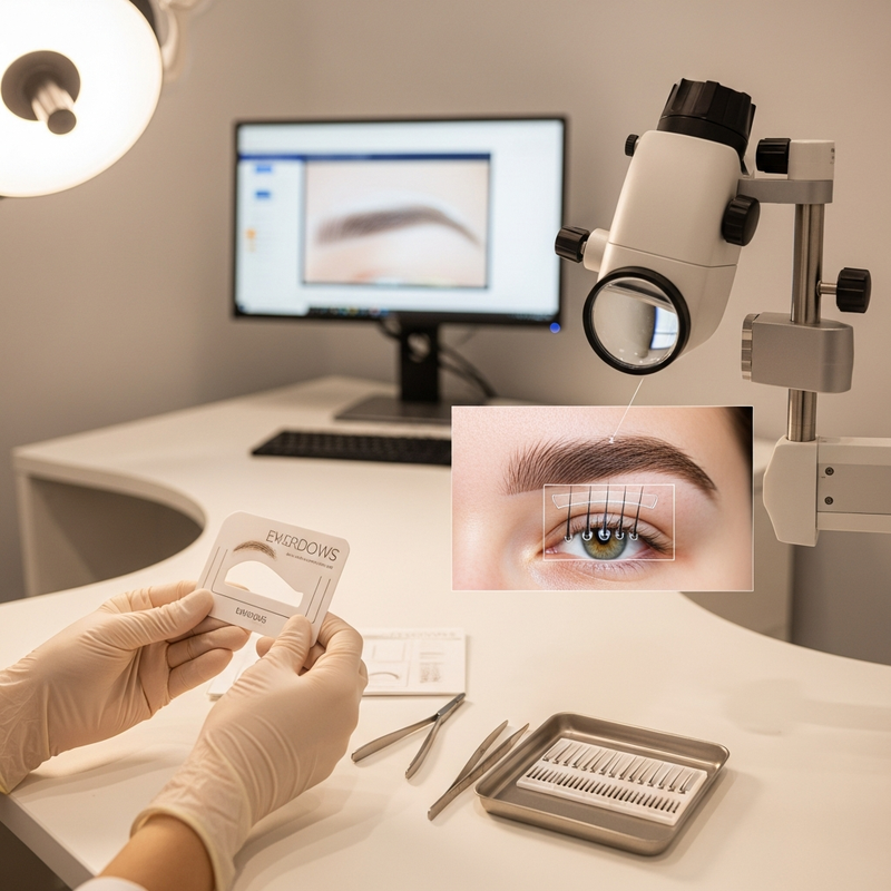 Eyebrow transplant results concept: natural hairline and eyebrow density restoration for hair transplant eyebrow patients