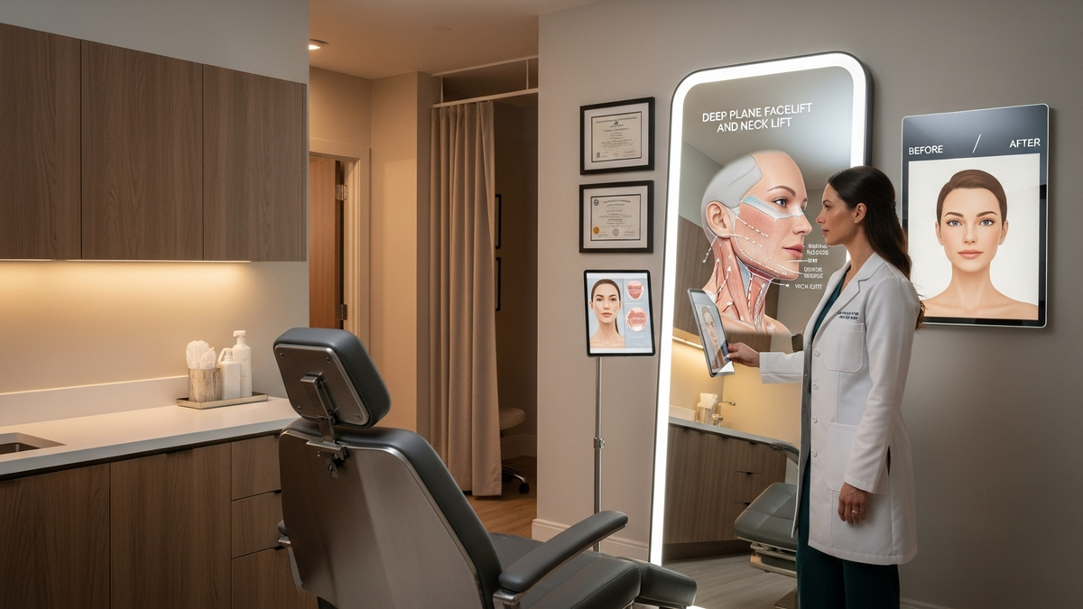Deep plane facelift and neck lift consultation in Beverly Hills with natural facial rejuvenation planning