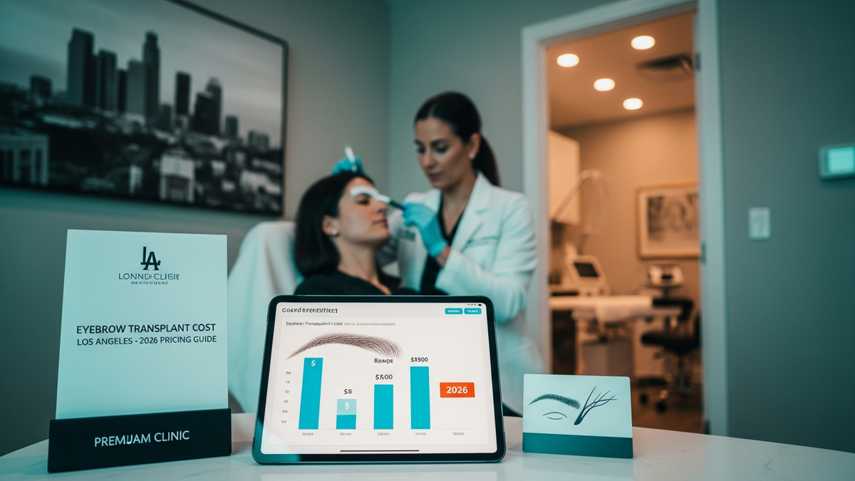 Eyebrow transplant cost Los Angeles guide featuring natural-looking eyebrow restoration and facial aesthetics in Beverly Hills