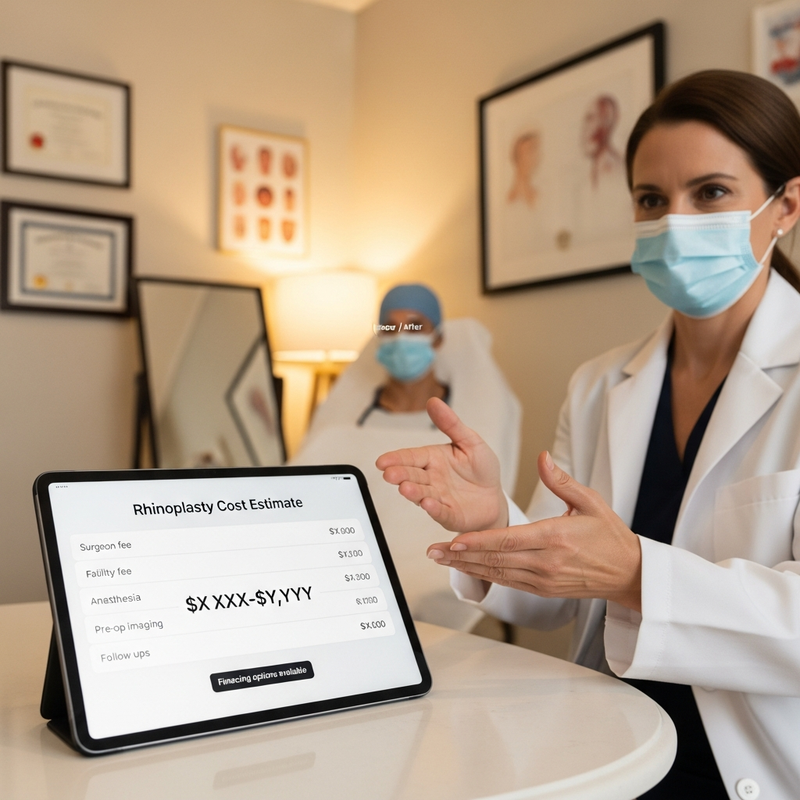 Nose job cost guide image: rhinoplasty consultation checklist for estimating how much is the nose job