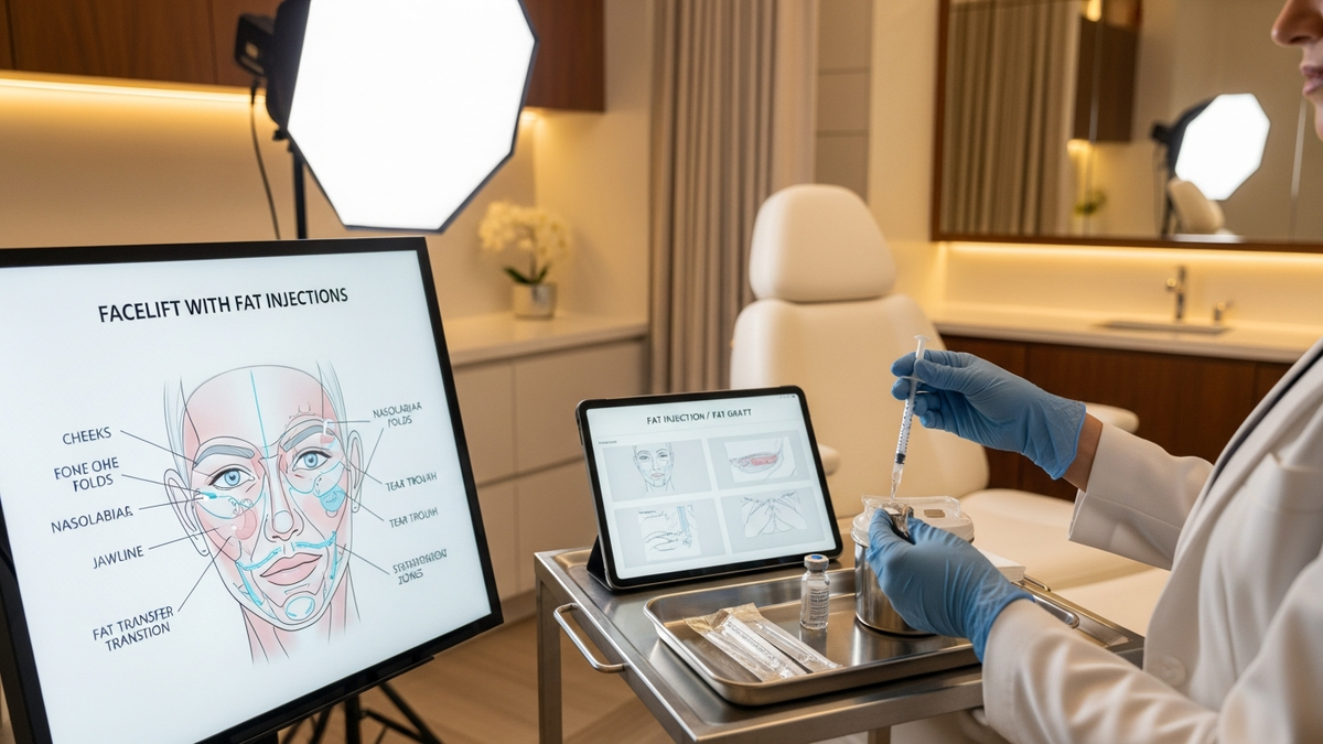 Facelift with Fat Injections: Natural-Looking Facial Rejuvenation in Los Angeles - landscape image