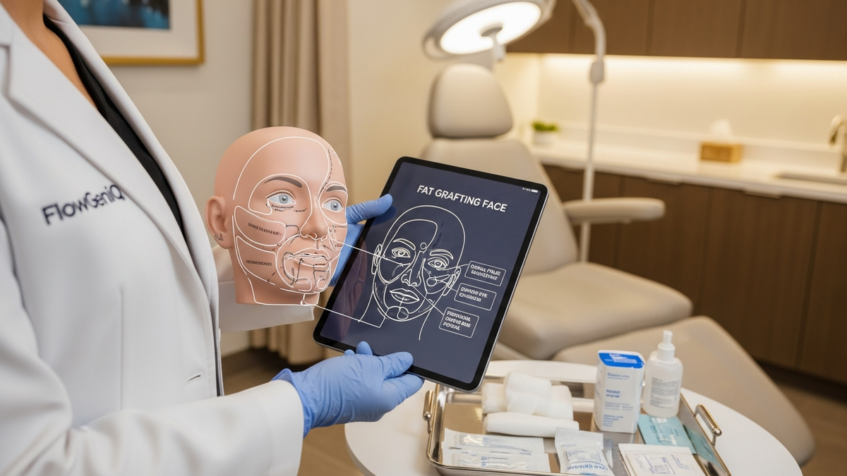 Fat grafting face consultation in a modern Beverly Hills facial plastic surgery setting with a natural-looking patient outcome focus