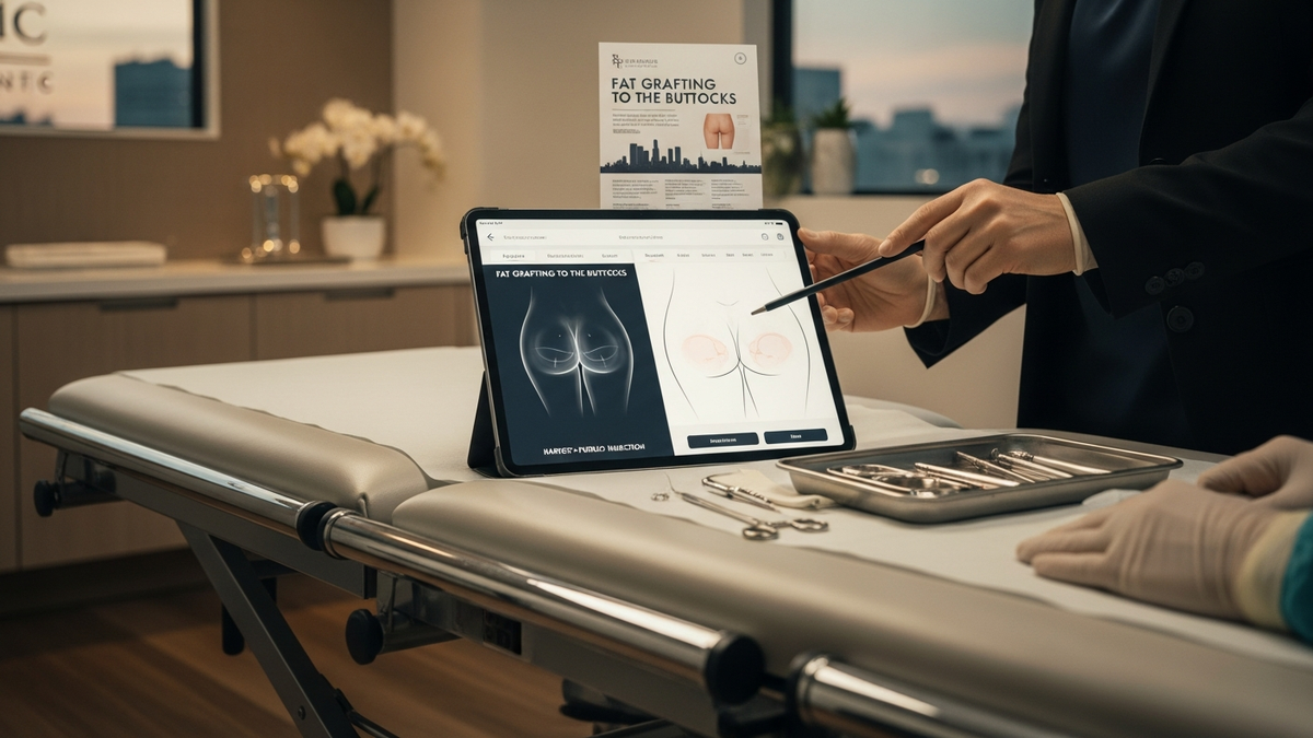 Fat grafting to the buttocks consultation in Los Angeles showing natural contouring goals and recovery planning